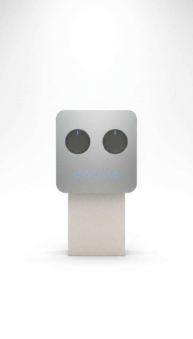 Brushed Aluminum Smart Thermostat