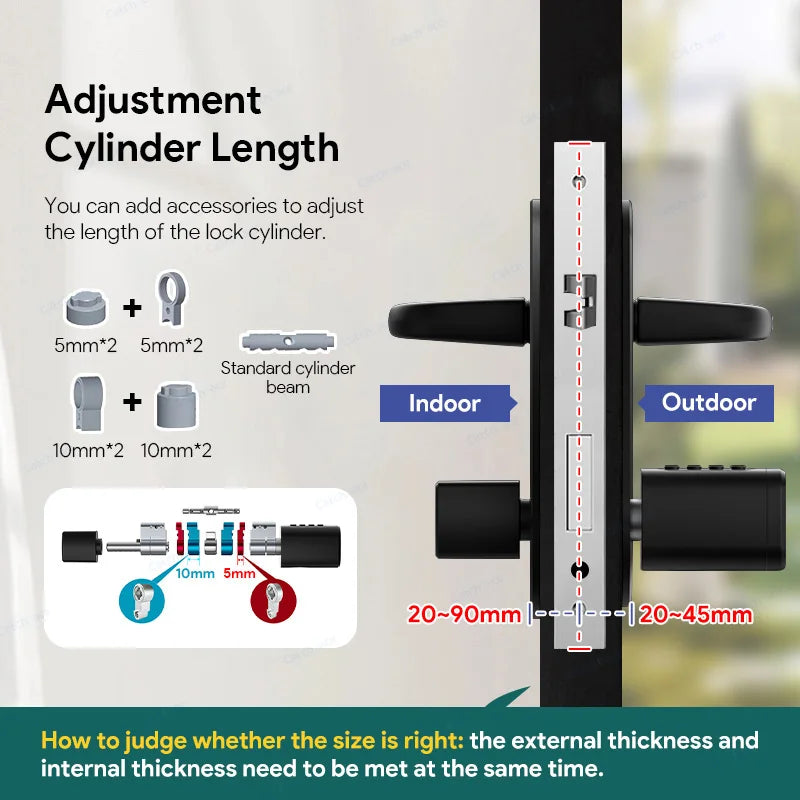 TTLock Smart Euro Door Lock – Fingerprint, Keypad & RFID Access