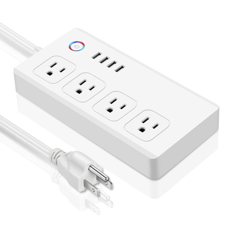 UseeLink Wi-Fi Smart Power Strip – 4 AC Outlets & 4 USB Ports