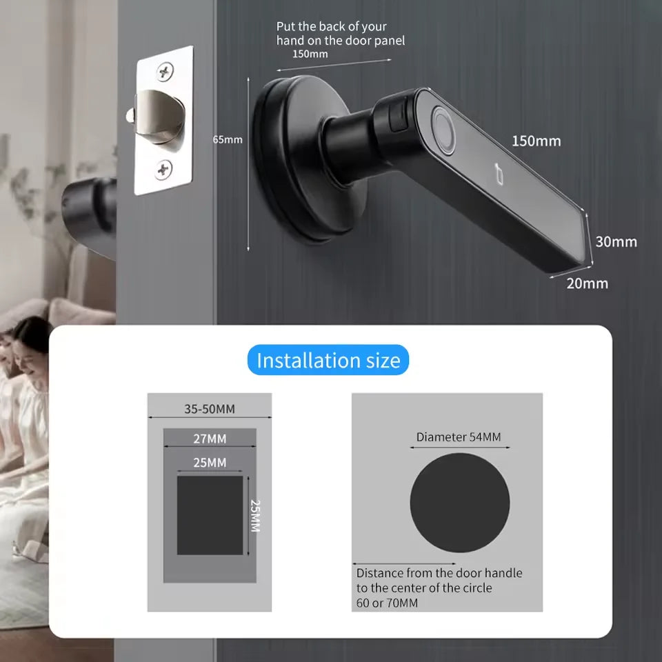 TTLock Fingerprint Smart Door Lock – Keyless App Control