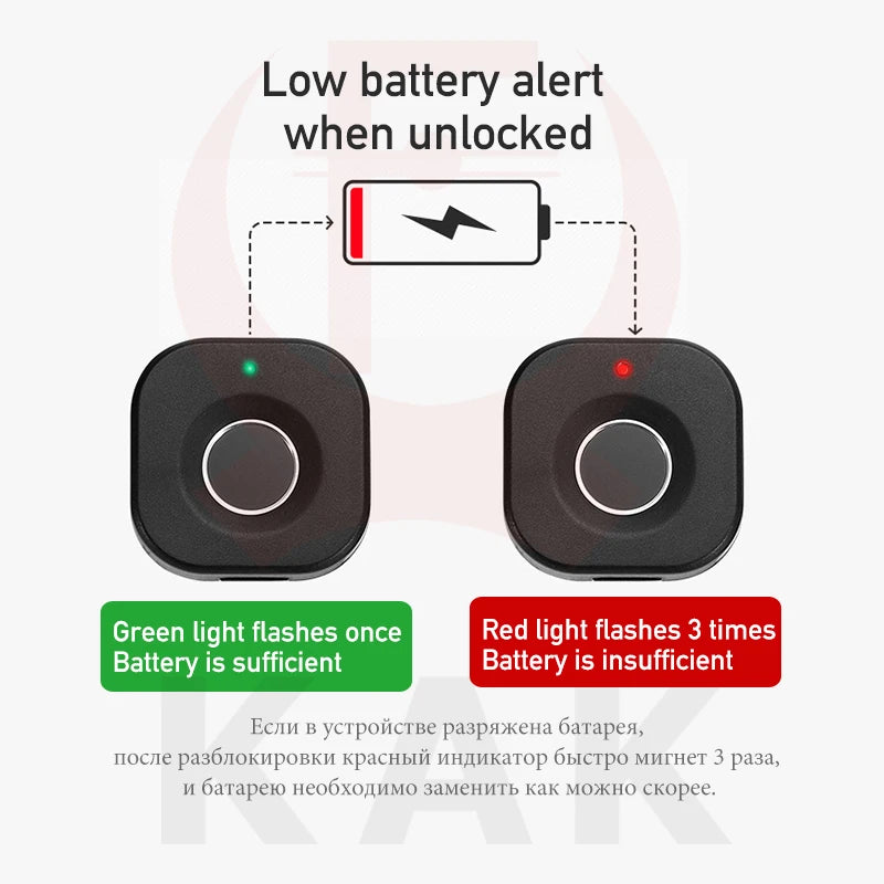 KAK Elite Fingerprint Cabinet Lock (Black)