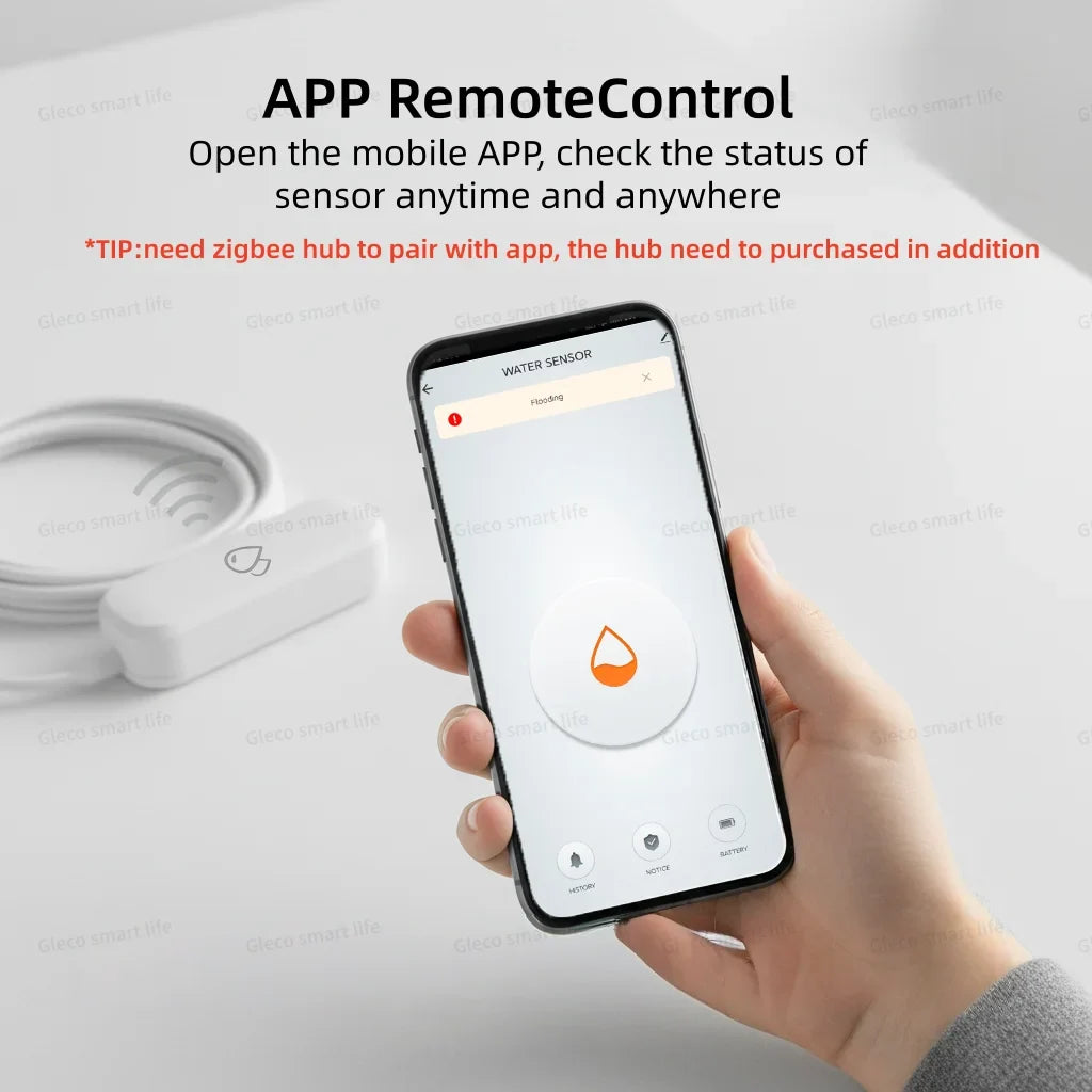 Zigbee Water-Leak & Low-Water-Level Sensor for Tuya Smart Life