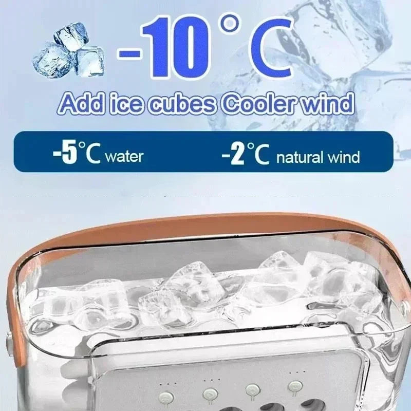 Portable USB Air Cooler & Humidifier with LED Light