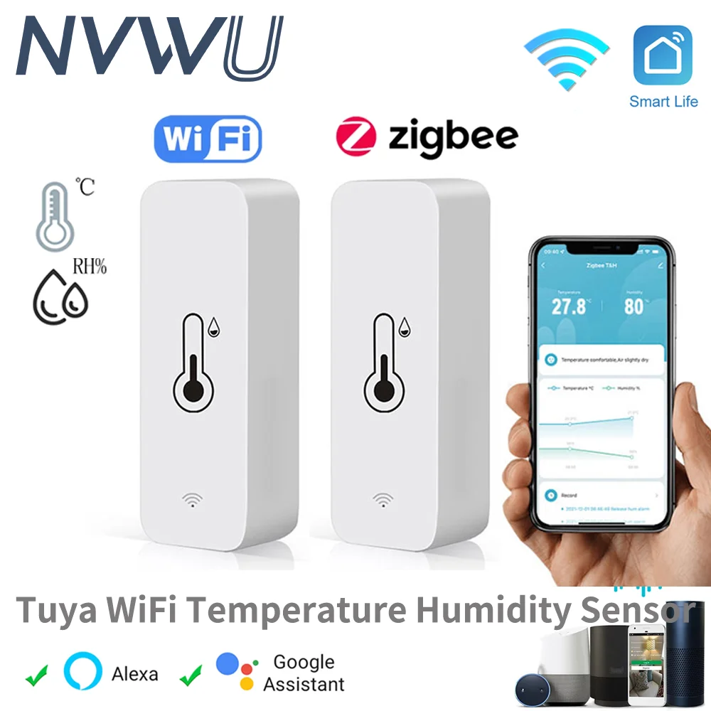 Tuya Indoor Temperature & Humidity Sensor – Wi-Fi or Zigbee