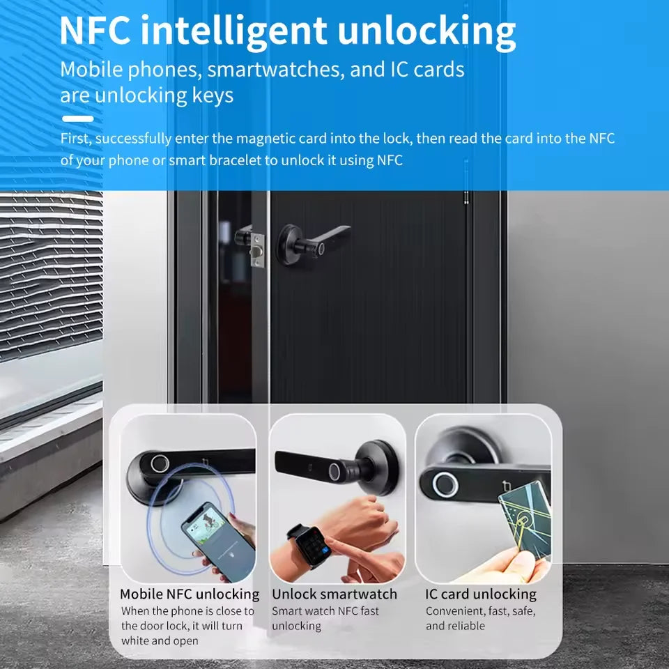TTLock Fingerprint Smart Door Lock – Keyless App Control