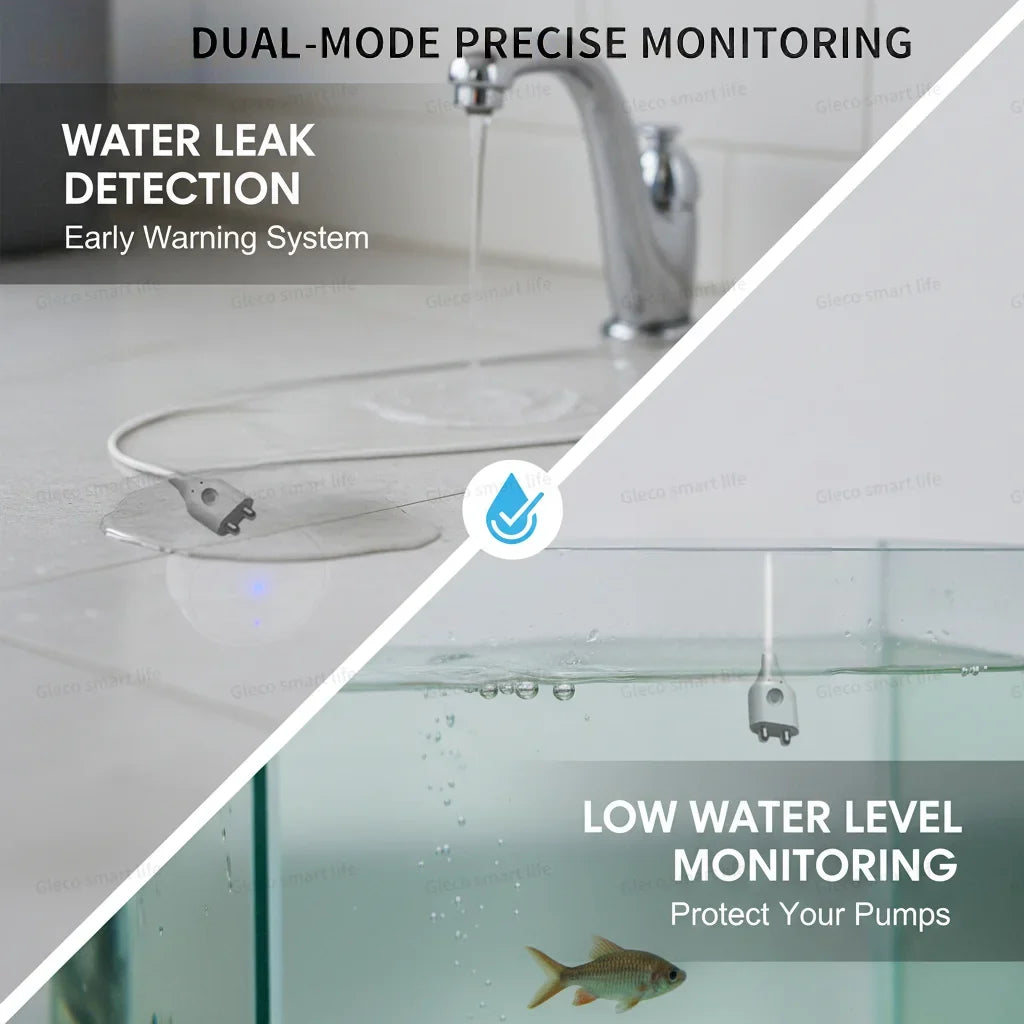 Zigbee Water-Leak & Low-Water-Level Sensor for Tuya Smart Life