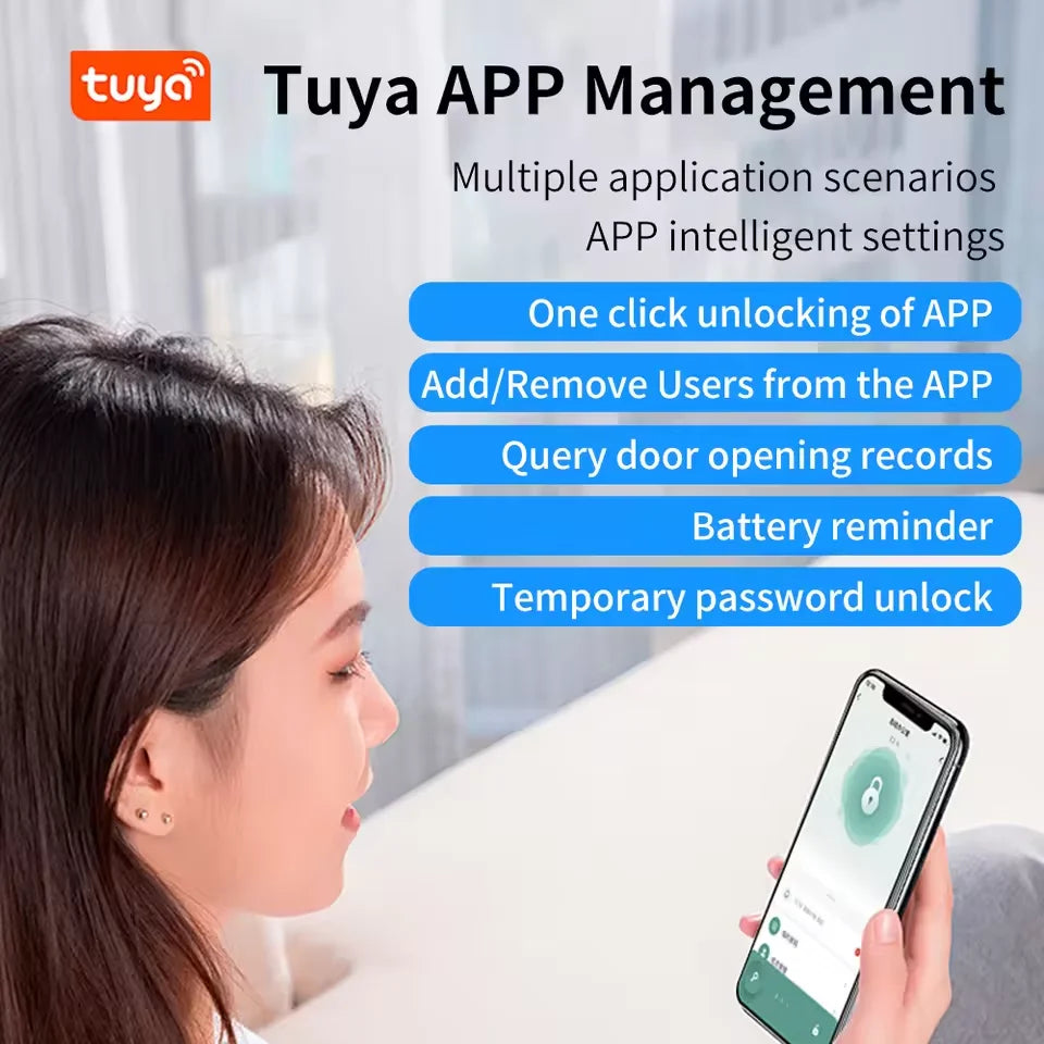 TTLock Fingerprint Smart Door Lock – Keyless App Control