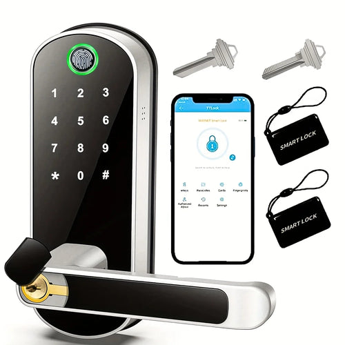 WiFi Fingerprint Smart Door Lock – Remote App Control