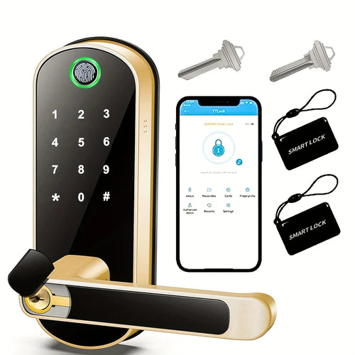 WiFi Fingerprint Smart Door Lock – Remote App Control
