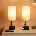 Bedside Table Lamps Set With ThreeColor Temperatures