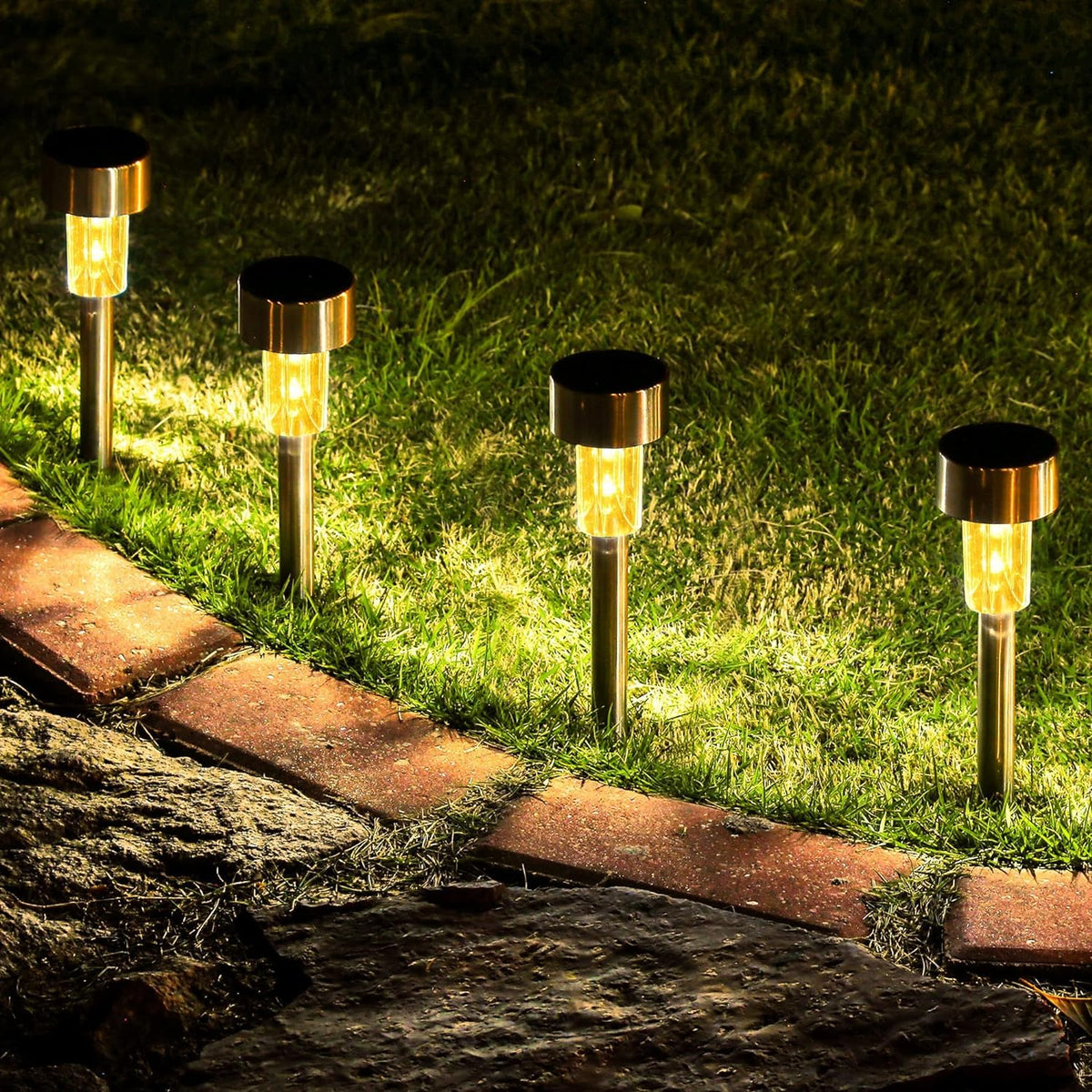 GIGALUMI Solar Lights Outdoor Waterproof
